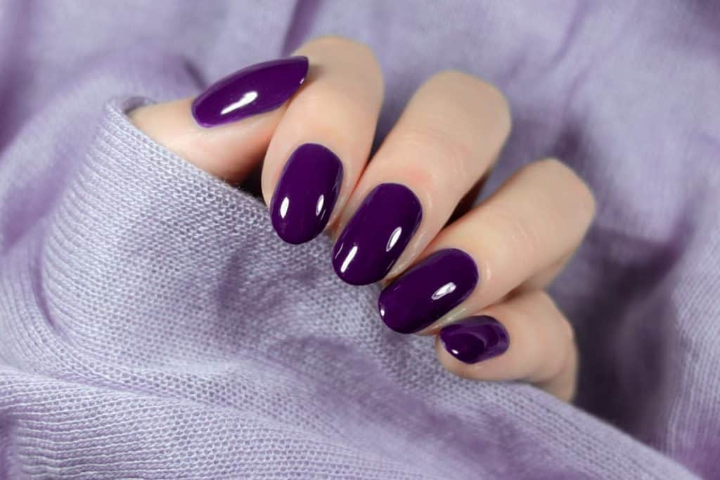 purple oval glossy